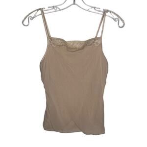 White House Black Market Womens Top Size Medium Beige Sleeveless Camisole Casual